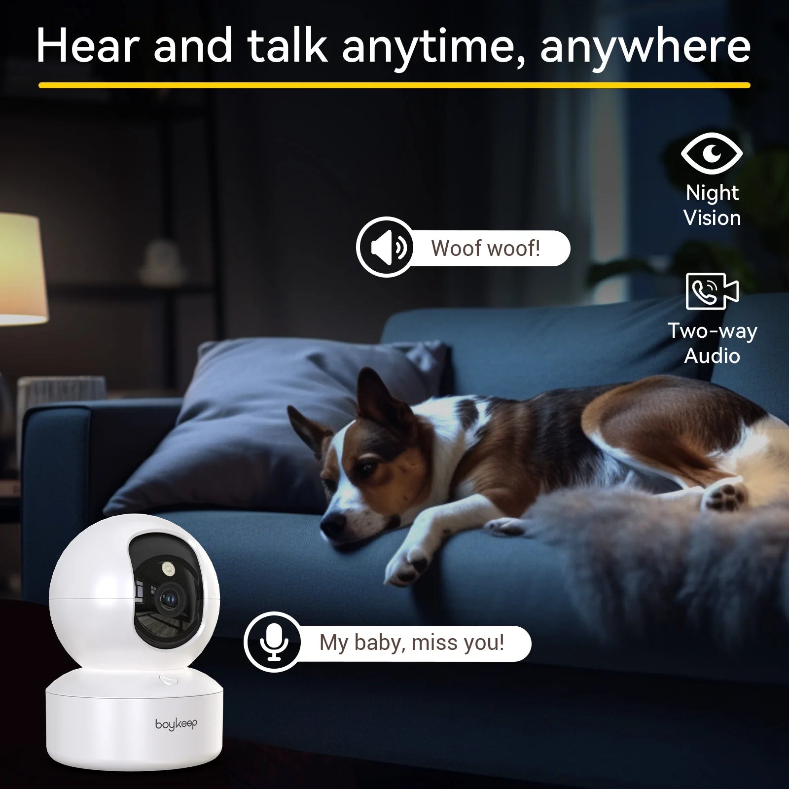 360 Degree Dog Camera With App