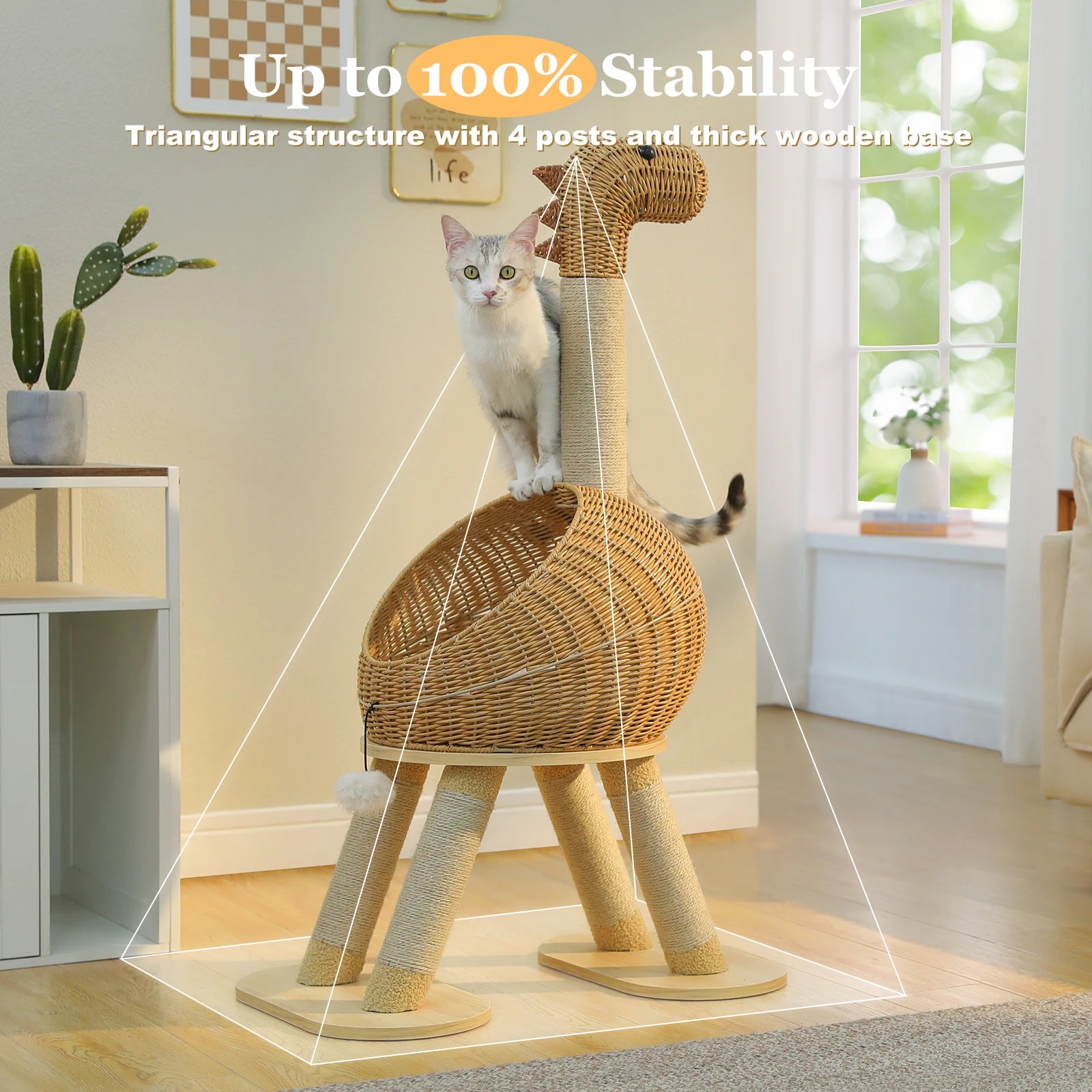 Whimsical Dinosaur Cat Tree