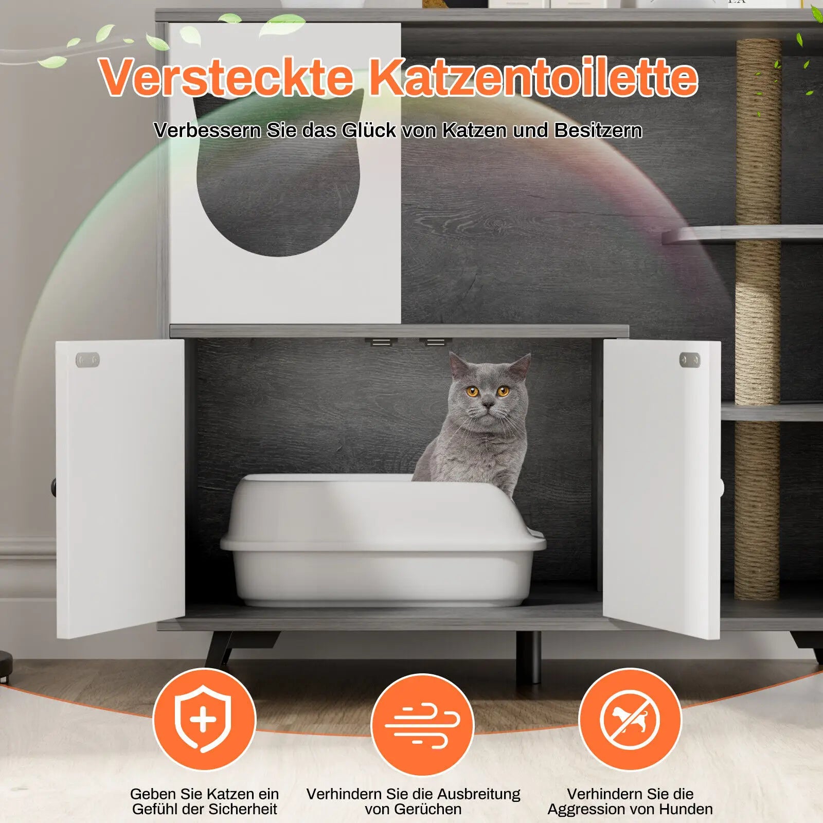 TechnuPet Cat Litters Cat Litter Box Cabinet