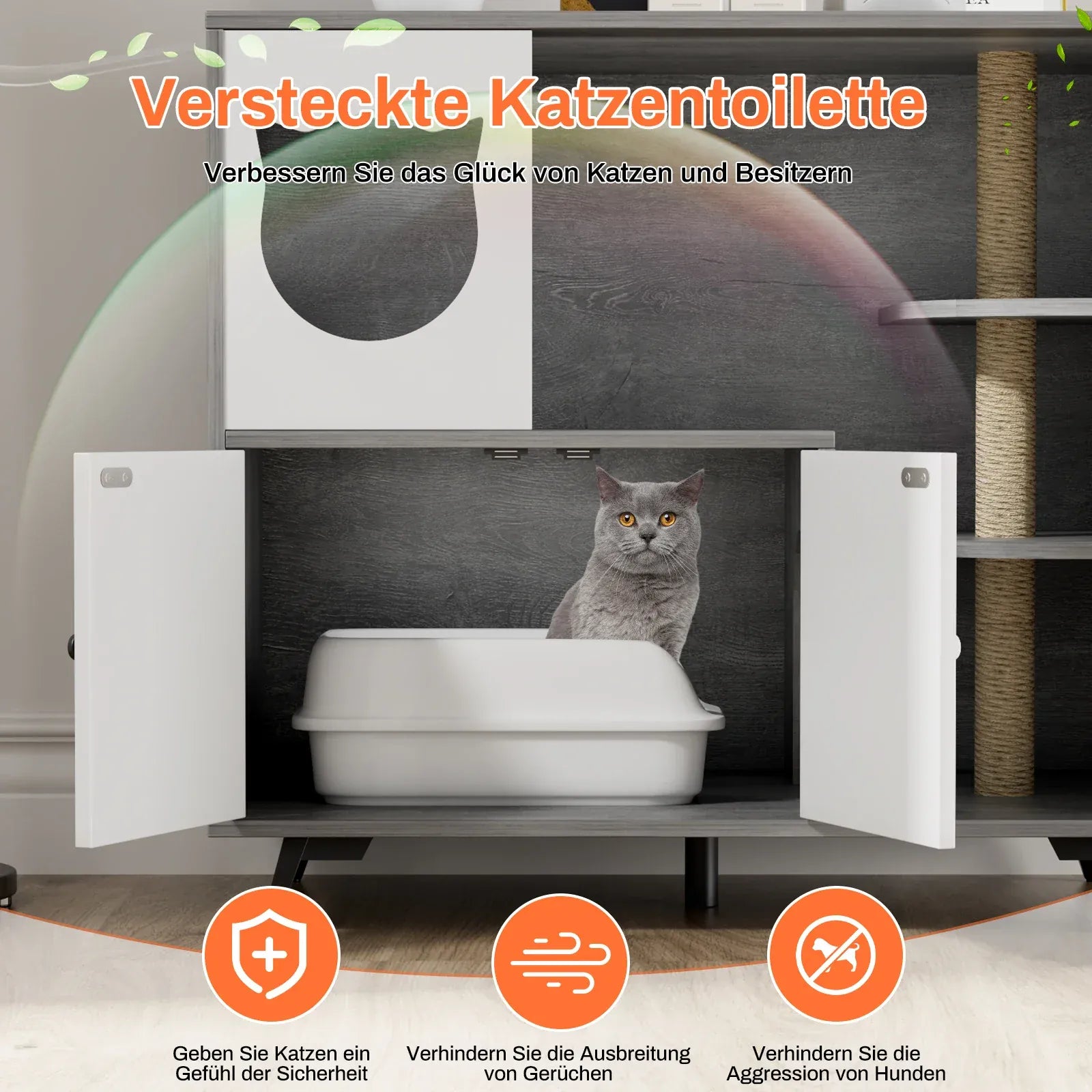 TechnuPet Cat Litters Cat Litter Box Cabinet