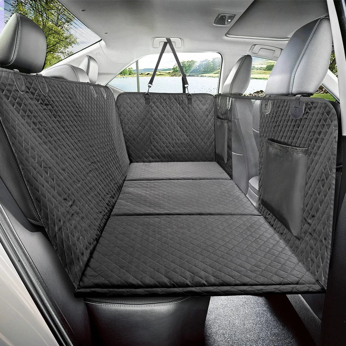 TechnuPet Car Accessories for Dogs Black / 128x61.5cm Dog Car Backseat Extender