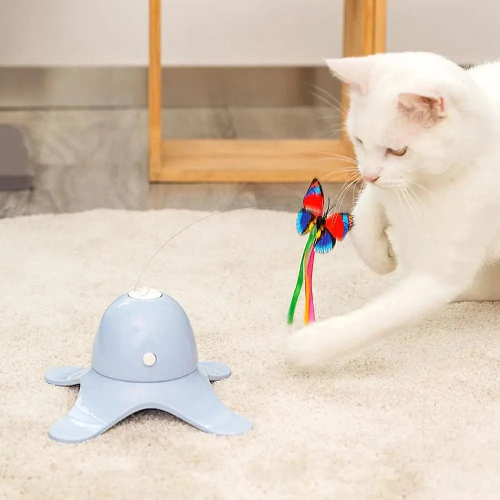 TechnuPet Cat Toys Electric Rotating Butterfly Cat Toy