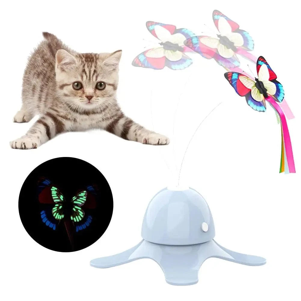 TechnuPet Cat Toys Electric Rotating Butterfly Cat Toy