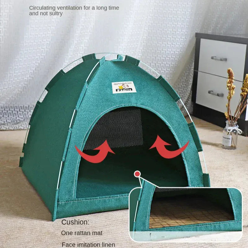 TechnuPet Cat Houses Foldable All-Season Cat Tent House