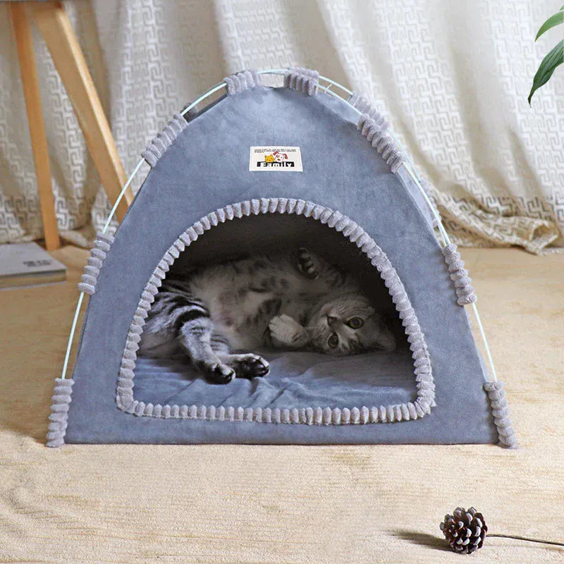 TechnuPet Cat Houses Foldable All-Season Cat Tent House