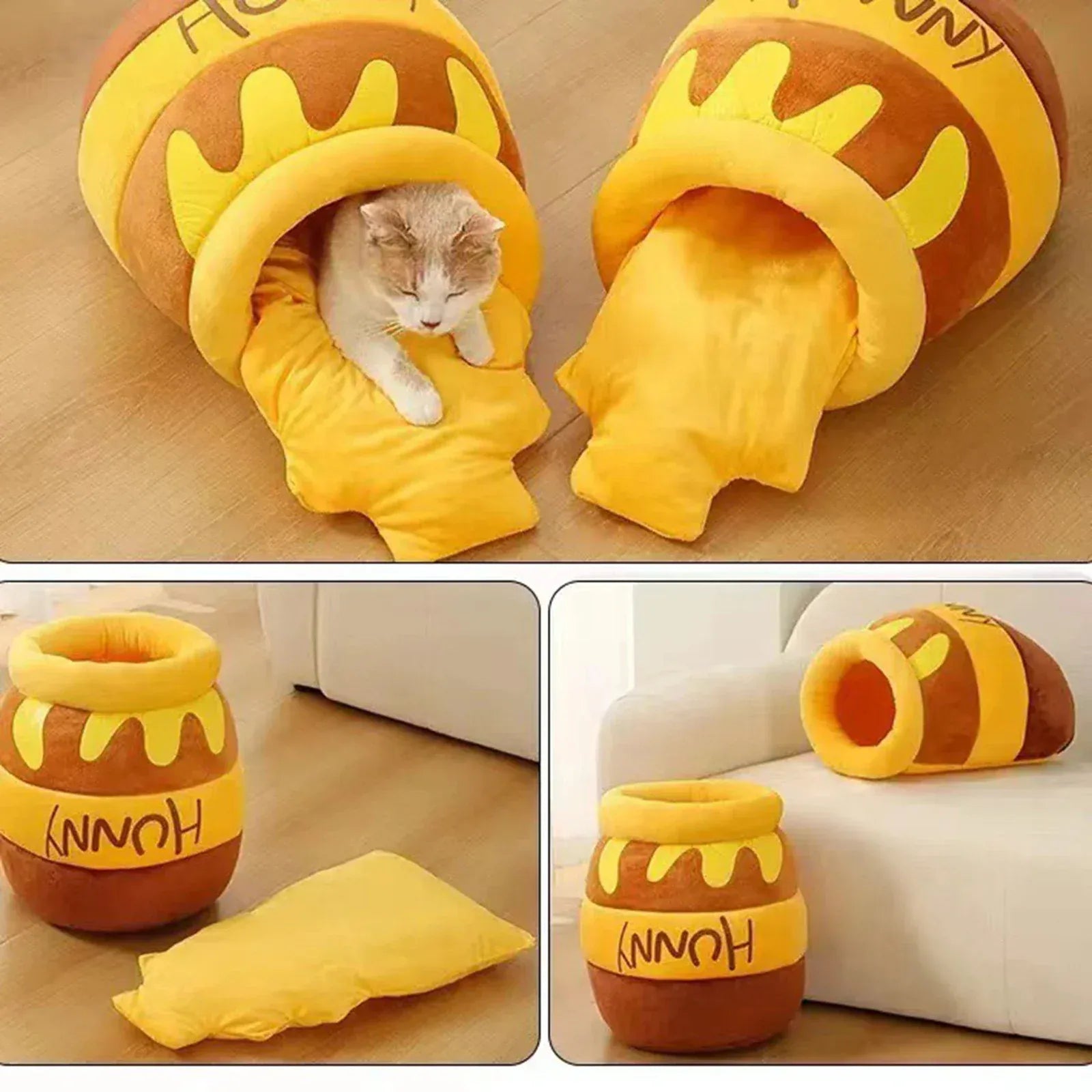 TechnuPet Cat Bed Honey Pot Cave Cat Bed
