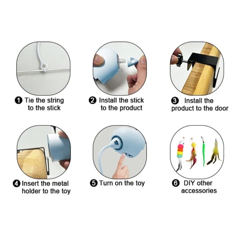 TechnuPet Smart Cat Toys Interactive Electric Feather Cat Toy