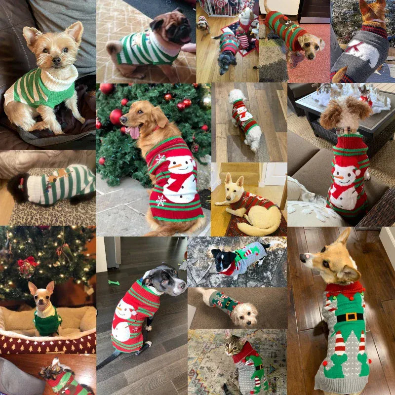 TechnuPet Dog Sweaters Knitted Christmas Dog Sweater