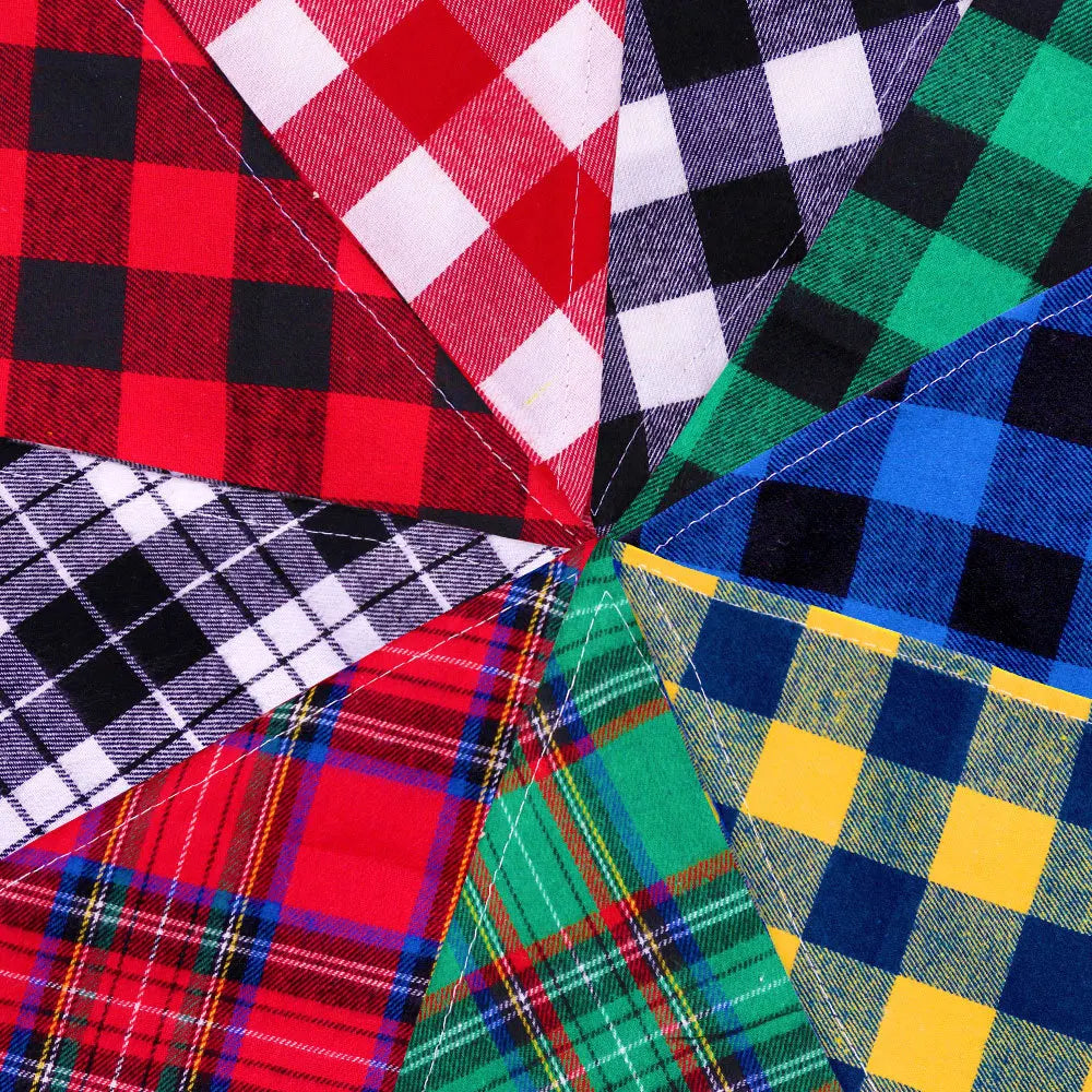 TechnuPet Pet Bandanas Red & Black Plaid Dog Bandana