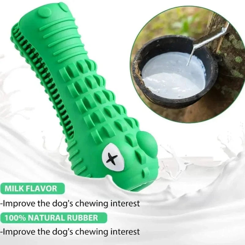 TechnuPet Dog Toys Green Rubber Chew Toy for Aggressive Chewers