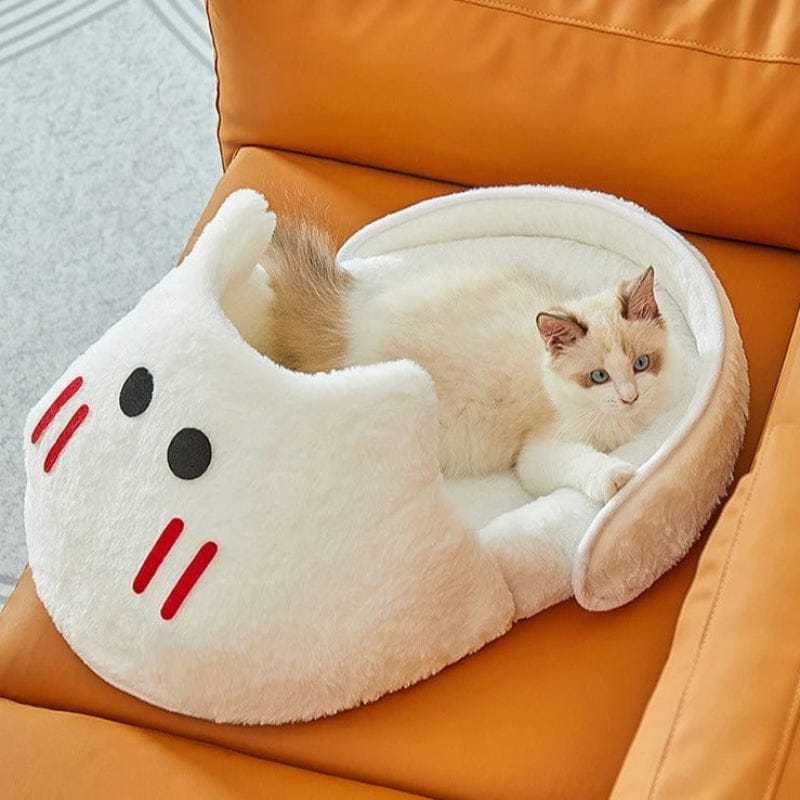 TechnuPet Cat Bed Semi-Enclosed Cat Bed Slip-On Style