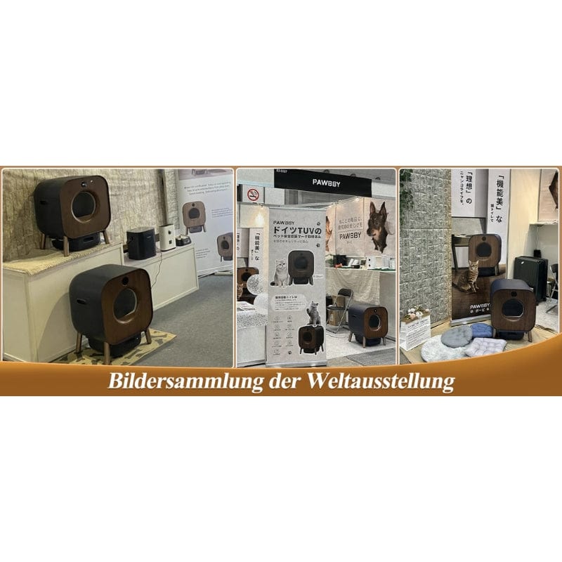 TechnuPet Cat Litters Smart Cat Litter Box with Wood Design