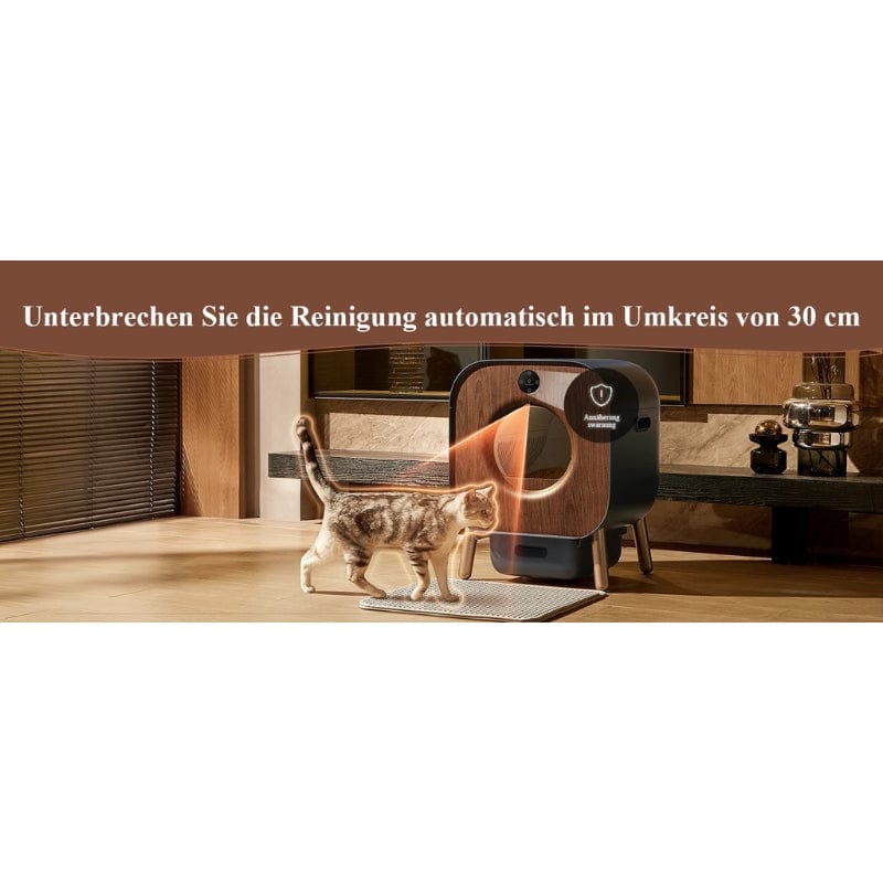 TechnuPet Cat Litters Smart Cat Litter Box with Wood Design