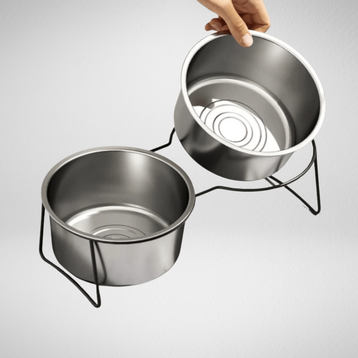 TechnuPet Dog Bowls Stainless Steel Slow Feeder Dog Bowl – Elevated Anti-Slip Stand