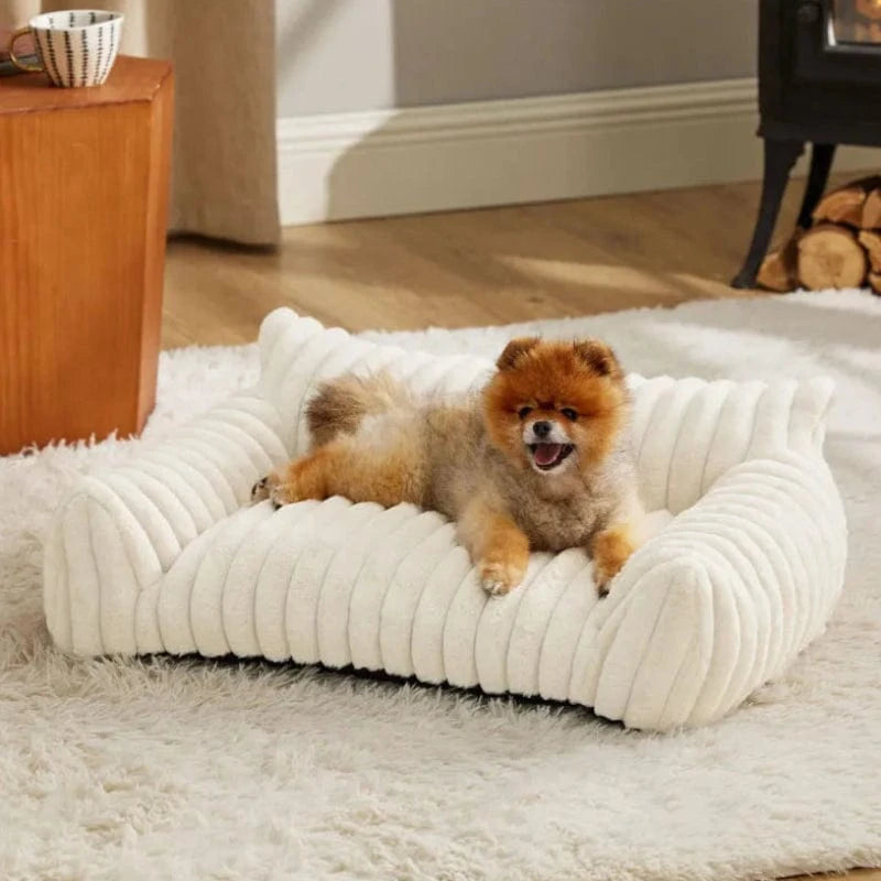 TechnuPet Cat Bed Striped Plush Cat Bed