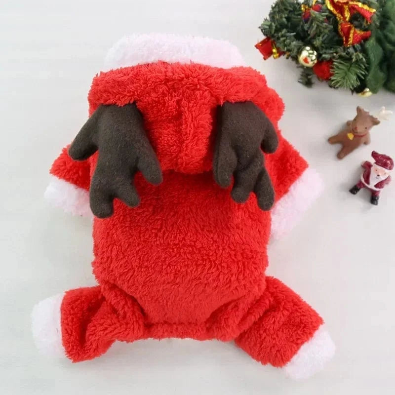 TechnuPet Dog Christmas Outfit Red 2 / XS(old) Warm Christmas Hoodie for Dogs
