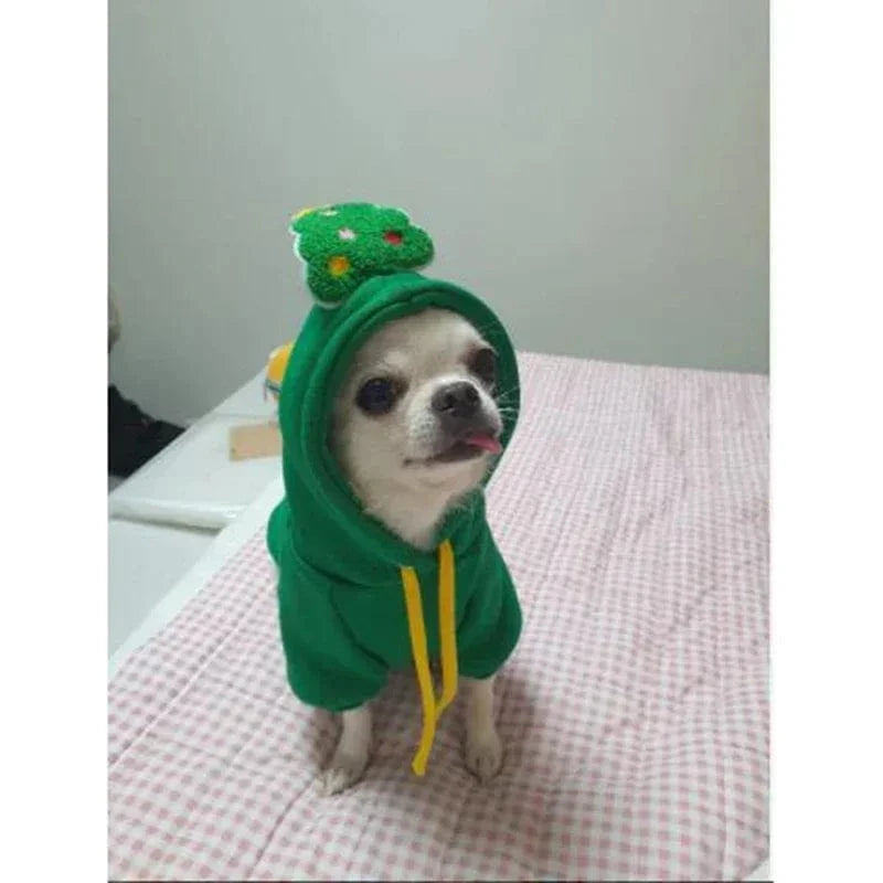 TechnuPet Dog Christmas Outfit Green 1 / S Warm Christmas Hoodie for Dogs