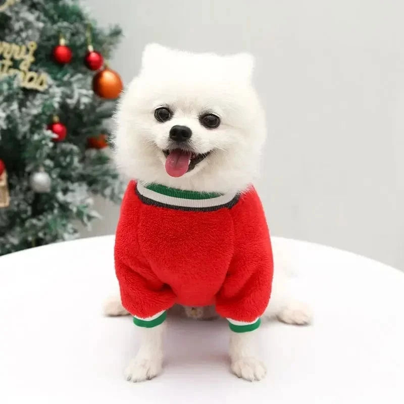 TechnuPet Dog Christmas Outfit Warm Christmas Hoodie for Dogs