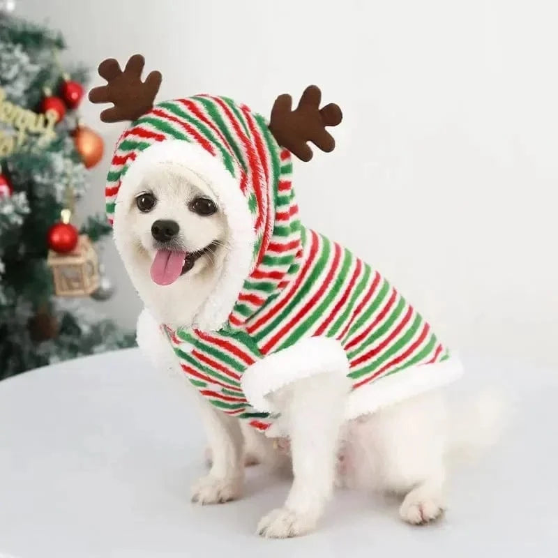 TechnuPet Dog Christmas Outfit Warm Christmas Hoodie for Dogs