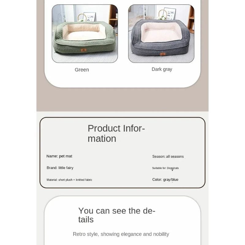 TechnuPet Dog Bed Warm Sofa Pet Bed for Cats and Dogs