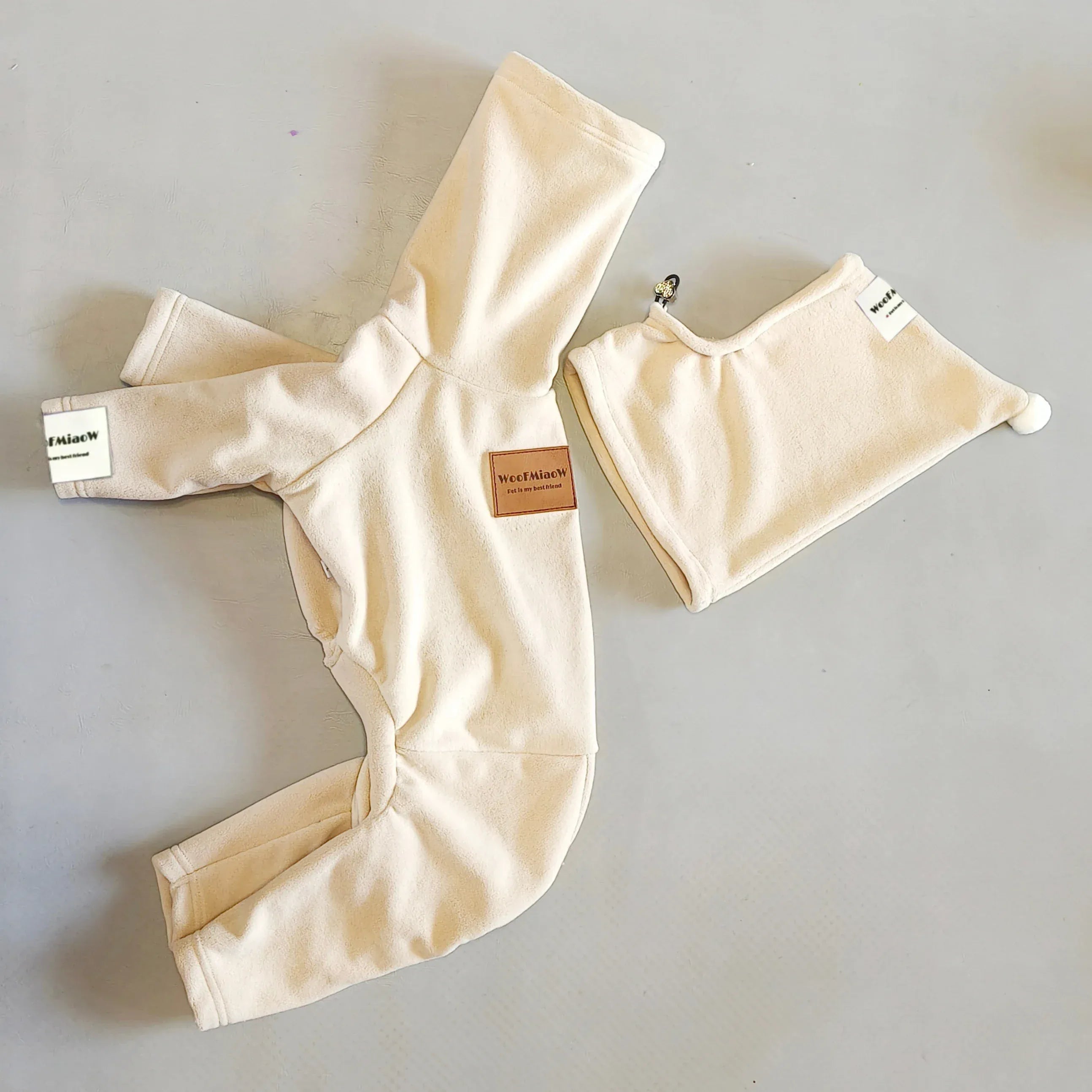 TechnuPet Cat Sweaters khaki / XL Winter Warm Four-Leg Pajamas for Italian Greyhound