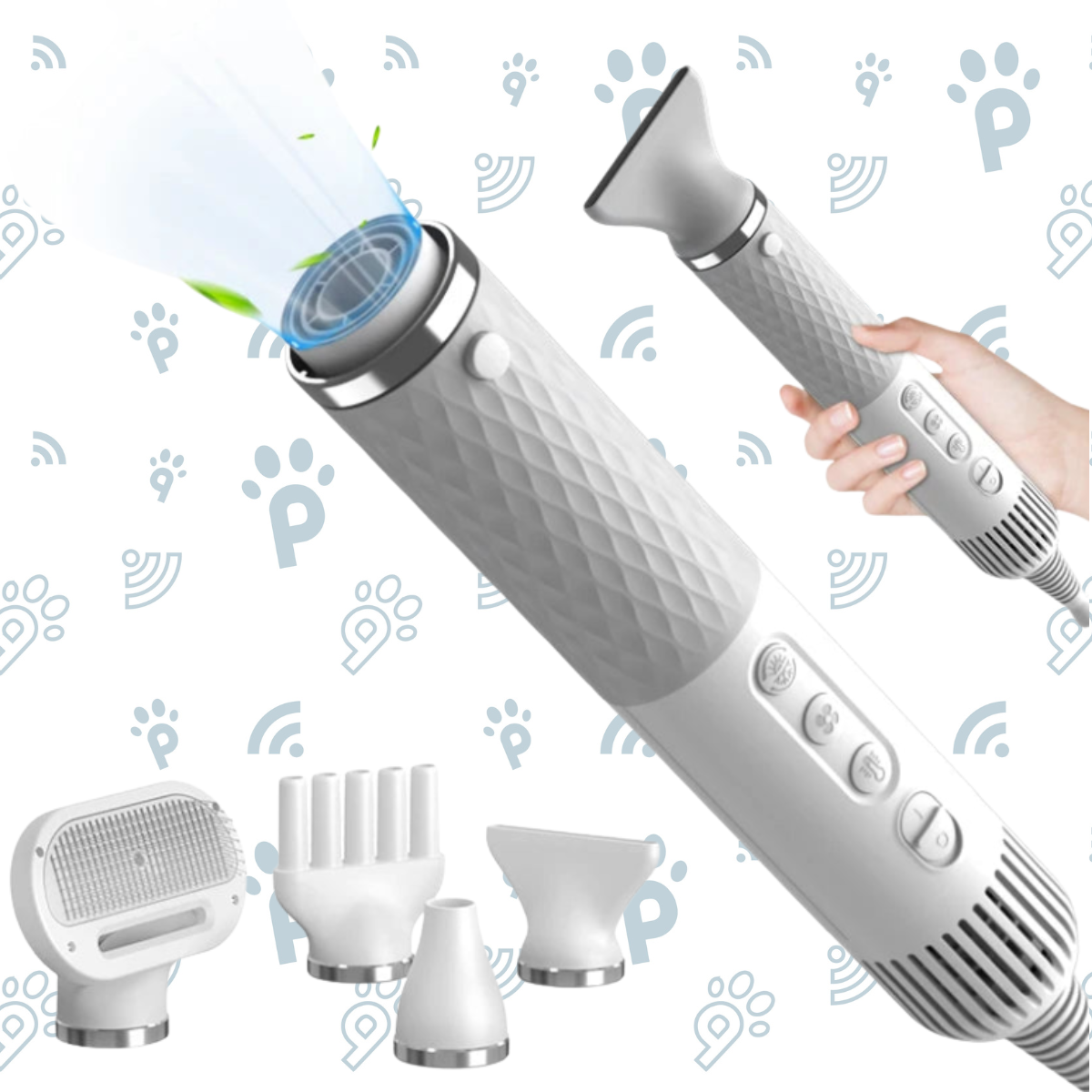 2-in-1 Pet Hair Dryer & Grooming Brush