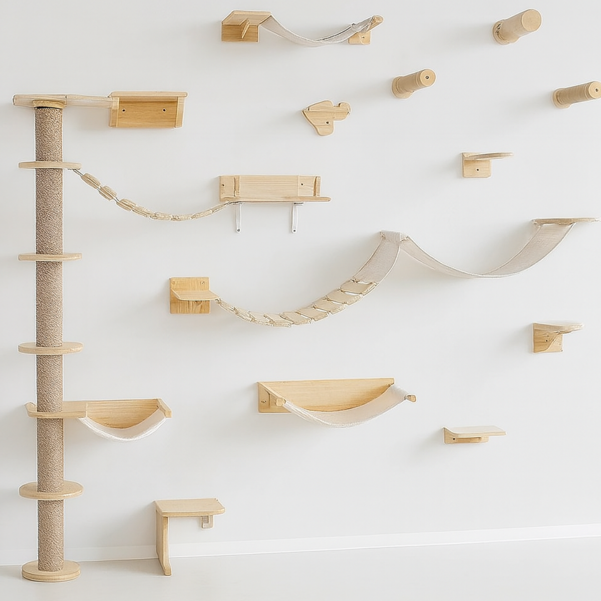 Wall-Mounted Cat Tree & Shelves