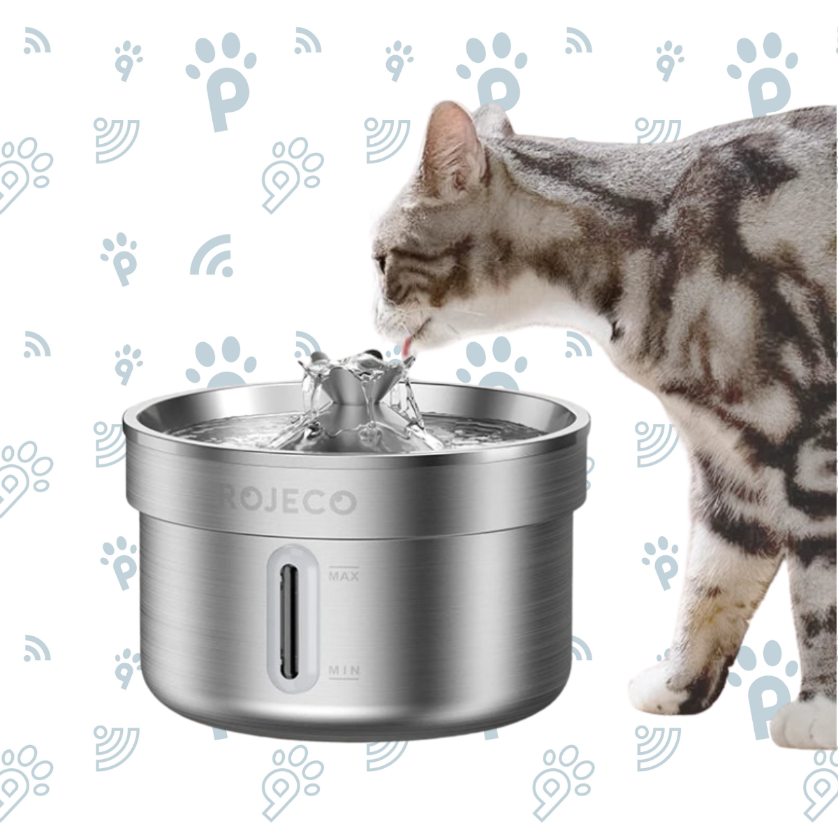 Stainless Steel Pet Drinking Automatic Water Fountain