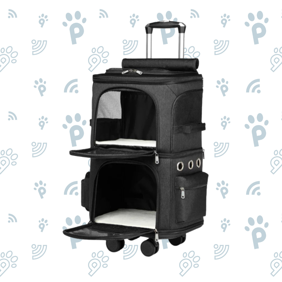 Double Pet Trolley Bag