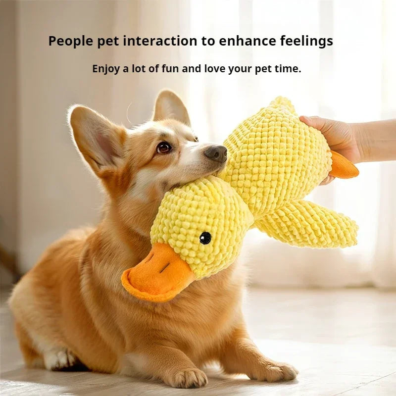 Bite-Resistant Plush Duck Dog Toy