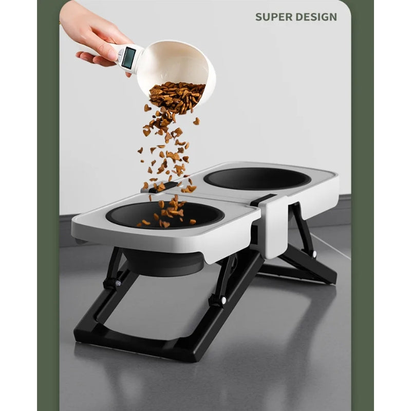 Foldable Elevated Double Pet Bowl