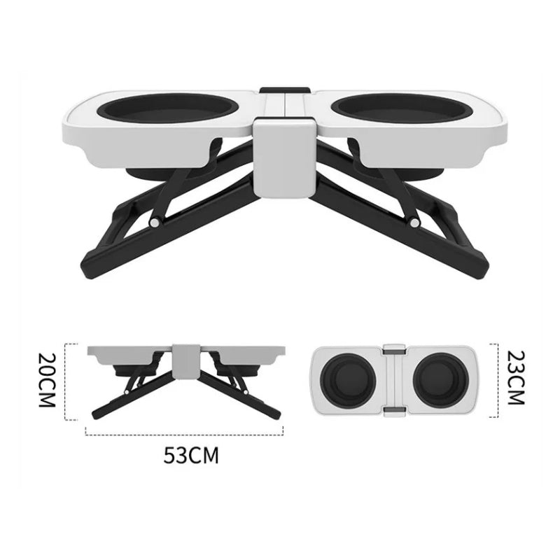 Foldable Elevated Double Pet Bowl