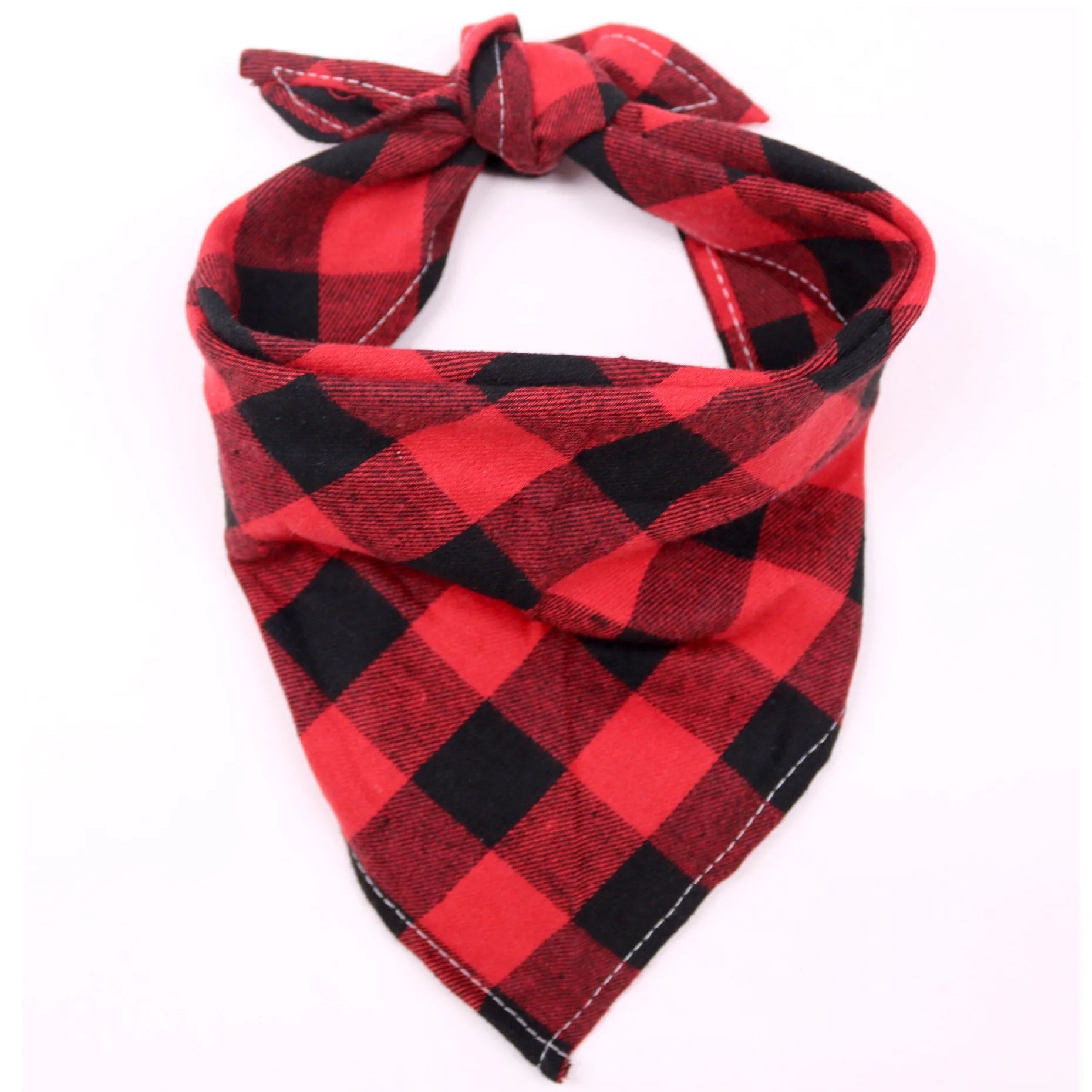 Red & Black Plaid Dog Bandana