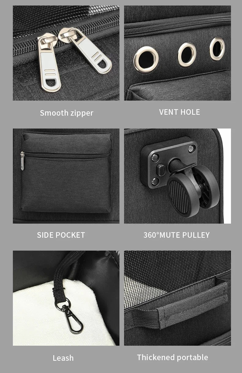 Double Pet Trolley Bag