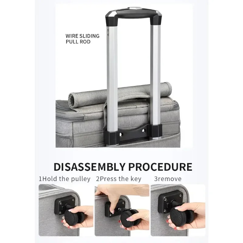 Double Pet Trolley Bag