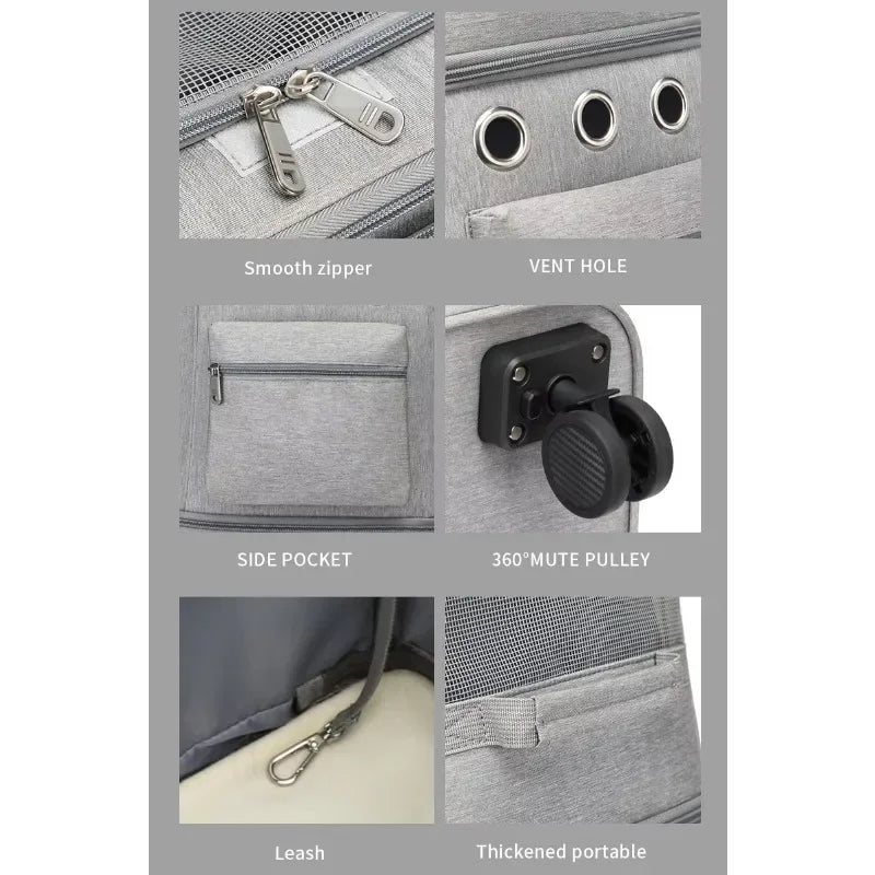 Double Pet Trolley Bag