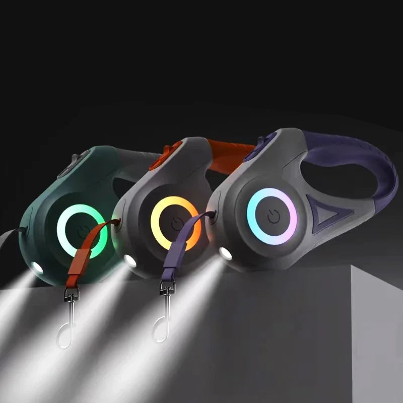 LED Retractable Dog Leash