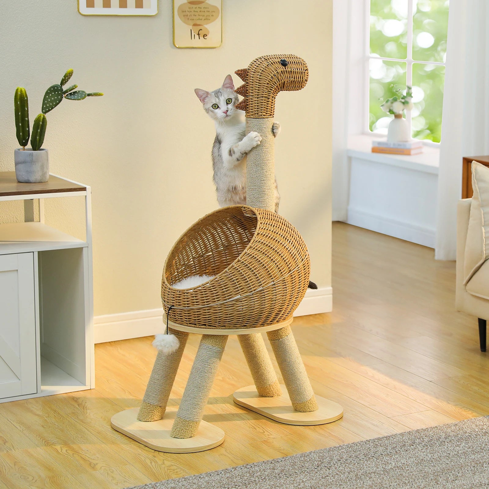 Whimsical Dinosaur Cat Tree
