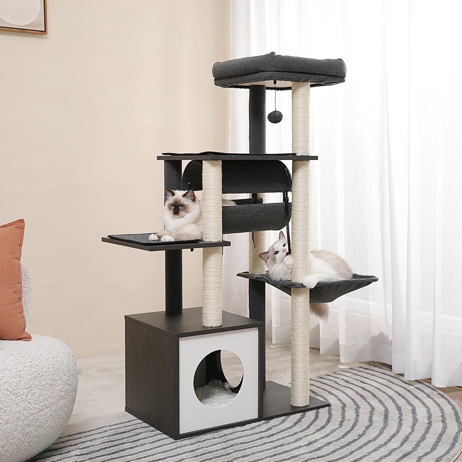 Modern Wooden Cat Tree