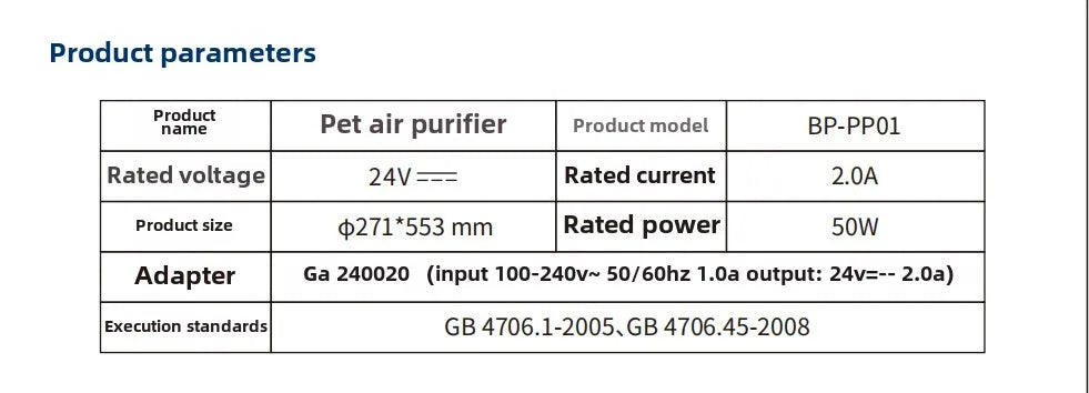 Purificateur d’air intelligent pour animaux