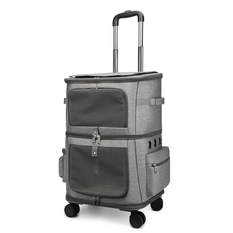 Double Pet Trolley Bag