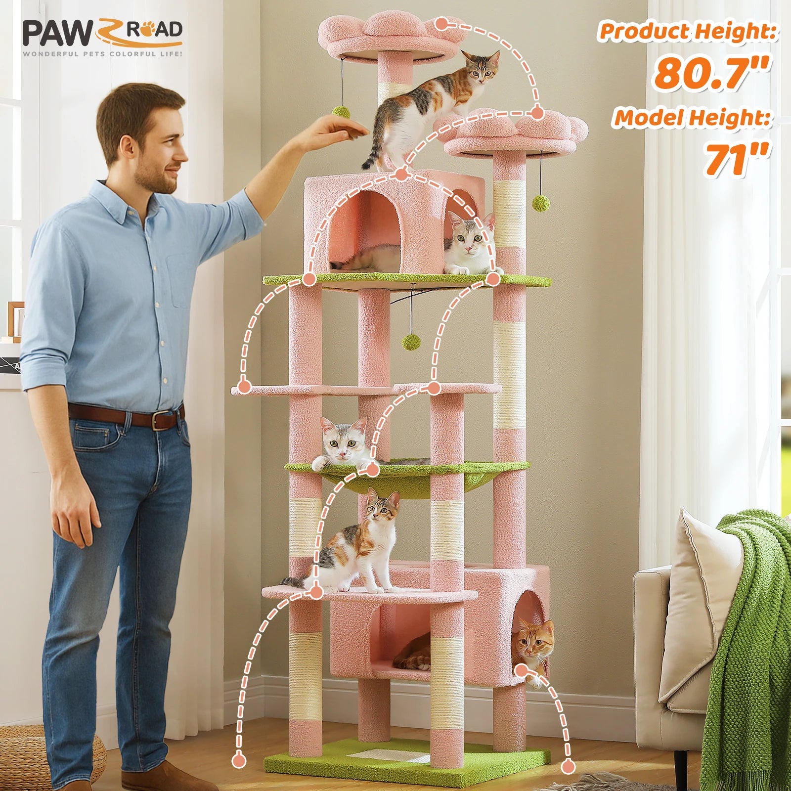 Tall Multi-Level Cat Tree