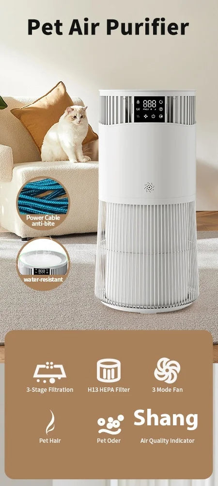 Purificateur d’air intelligent pour animaux