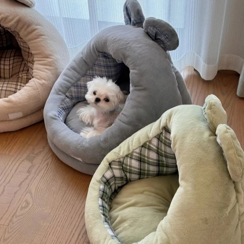 Semi-Enclosed Warm Cat Nest Bed