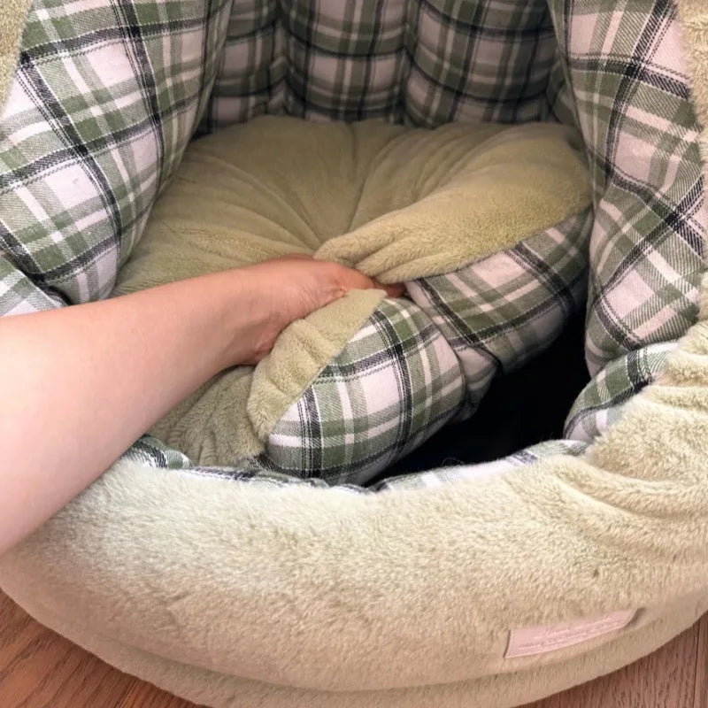 Semi-Enclosed Warm Cat Nest Bed