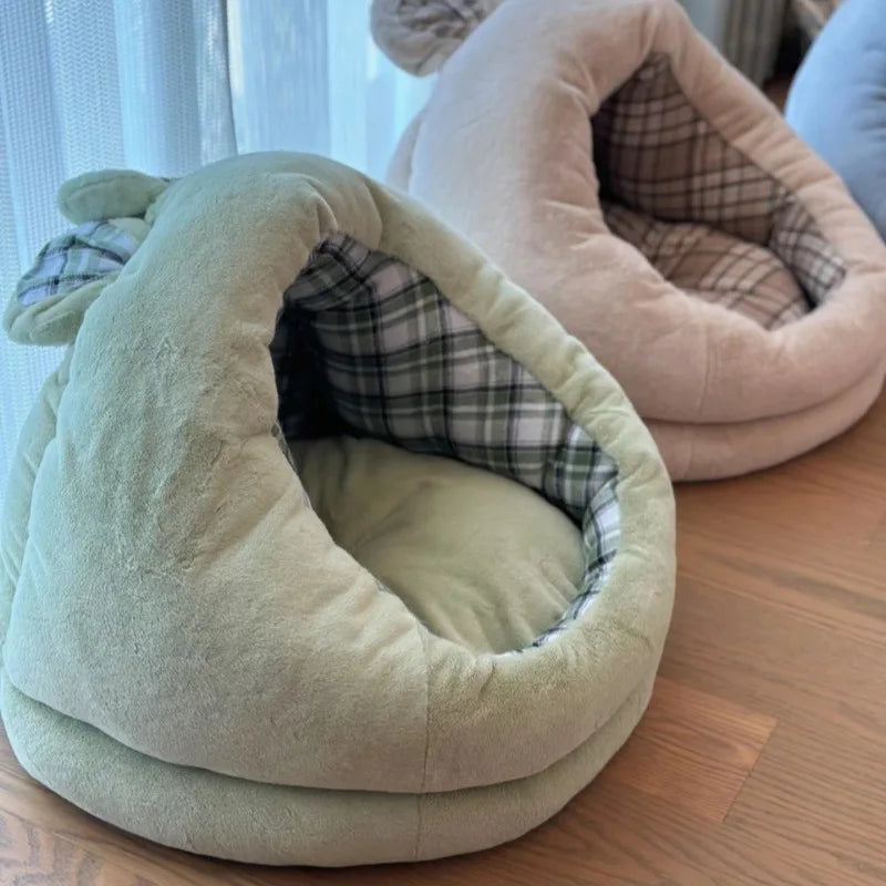 Semi-Enclosed Warm Cat Nest Bed