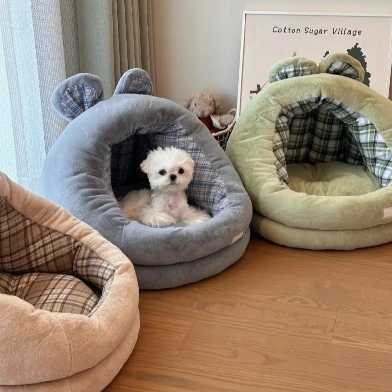Semi-Enclosed Warm Cat Nest Bed