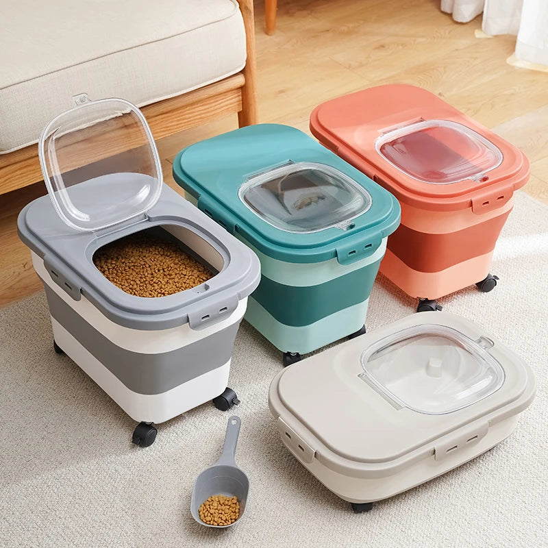 Collapsible Pet Food Container