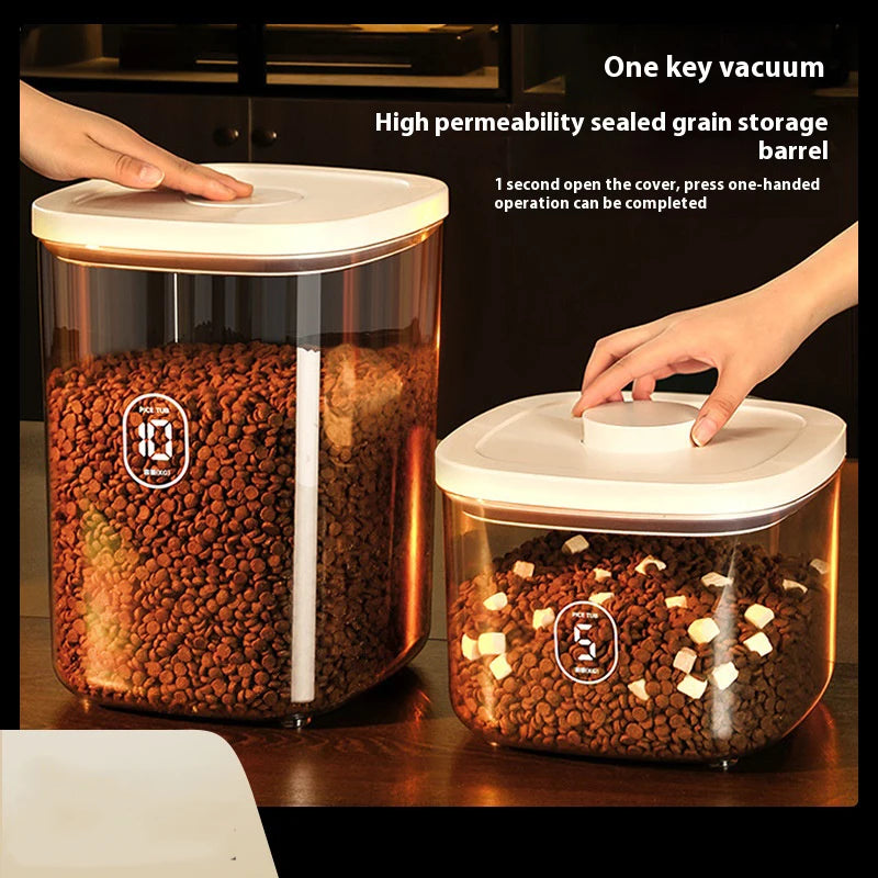 Vacuum Pet Food Storage Bucket
