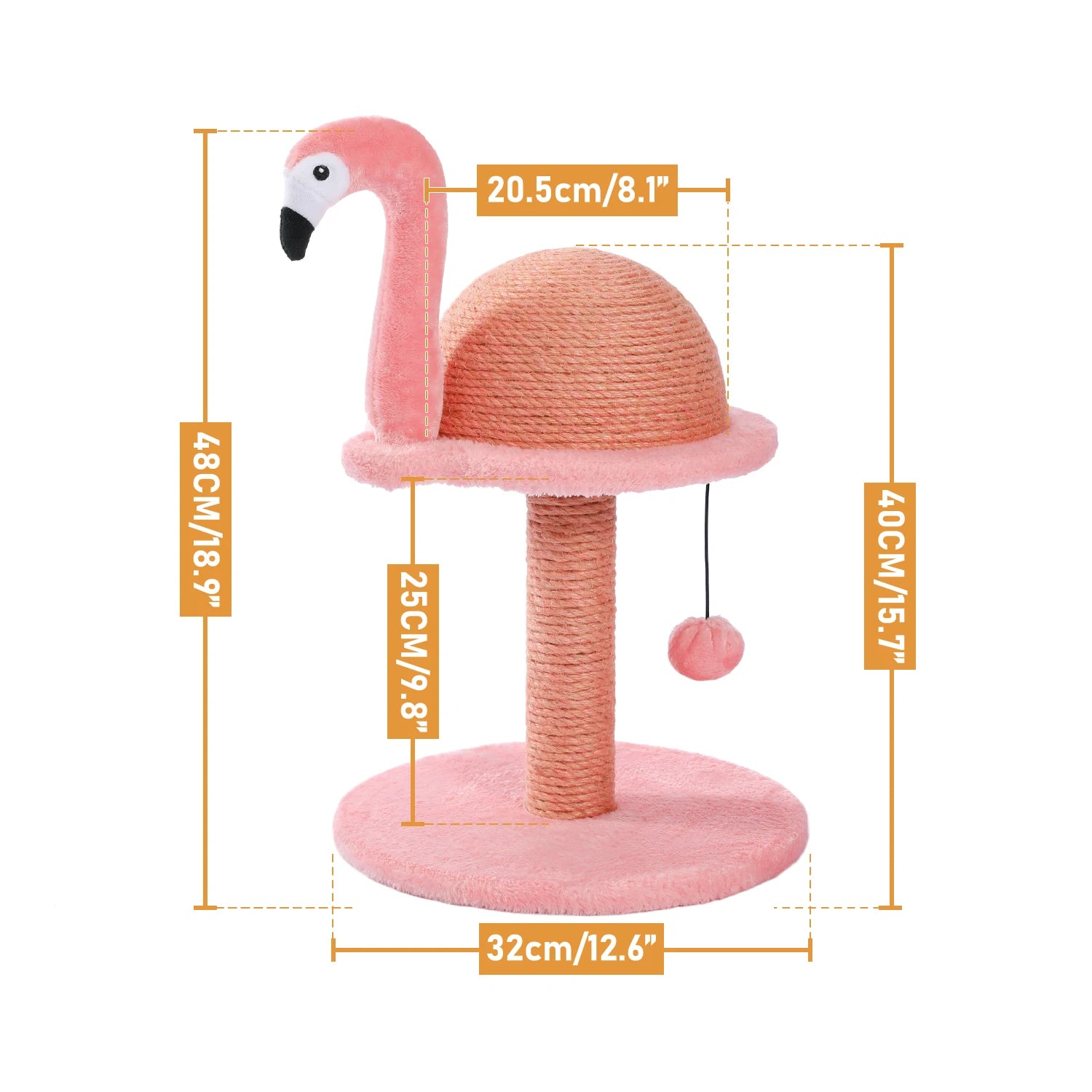 Tall Cat Scratching Post with Spring Ball